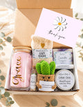Thank You Gift Box: Succulent, Tumbler, Soy Candle, Soap, Lip Balm