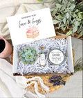 Care Package For Friends| Live Succulent and Soy Candle