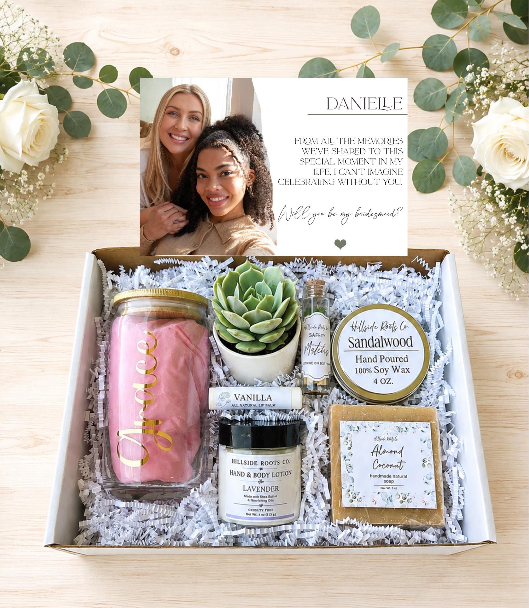 Bridesmaid Proposal Gift Box | Will You Be My Bridesmaid Gift | Succulent Gift | Bridesmaid Gift