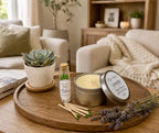 Happy Birthday Succulent with 4 oz. Soy Candle Gift Box