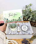 Thank You Gift Box – Live Succulent, Soy Candle, Matches, Card