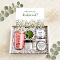 Floral Bridesmaid Proposal Gift Box – Live Succulent, Candle, Spa Items